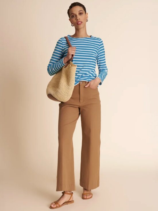 MM Lafleur Pants - MM LaFleur Milo Wide-Leg Jean in Saddle, High-Waisted Pants, Size 4